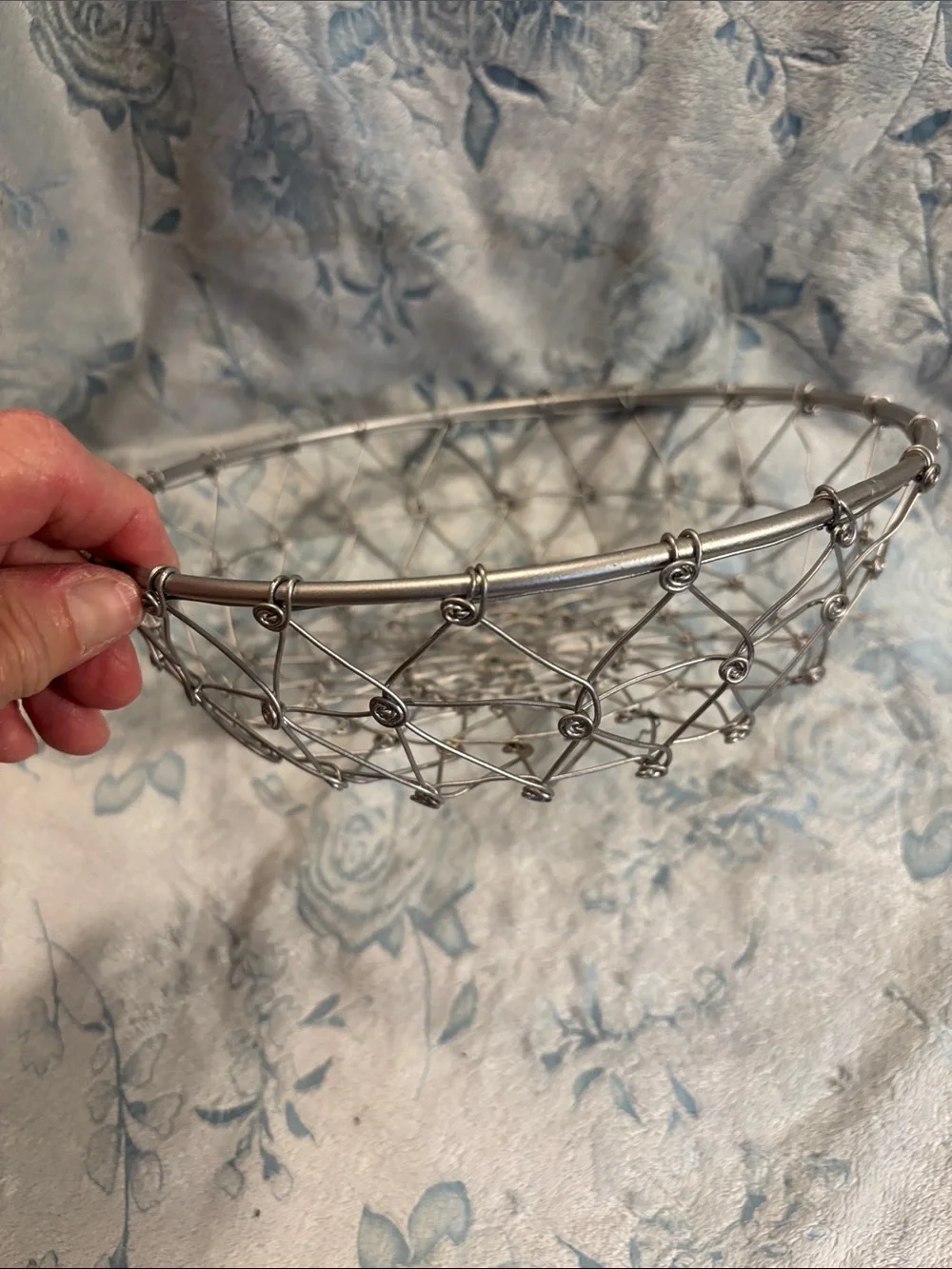 Silver Wire Decorative Basket